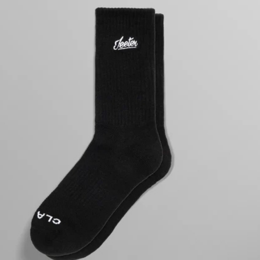 Jeeter Classic  Black Crew Socks